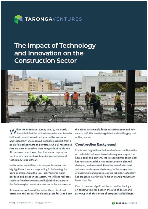 The Impact of Technology and Innovation on the Construction Sector